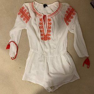 J CREW Women's Romper with Embroidery Size XS